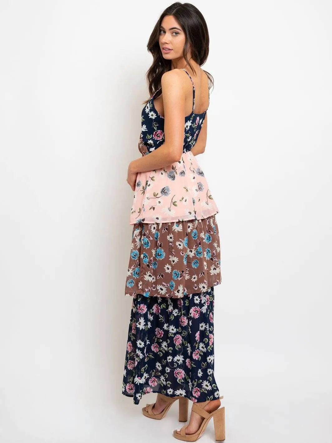 WOMEN'S FLORAL MULTI COLOR MAXI DRESS