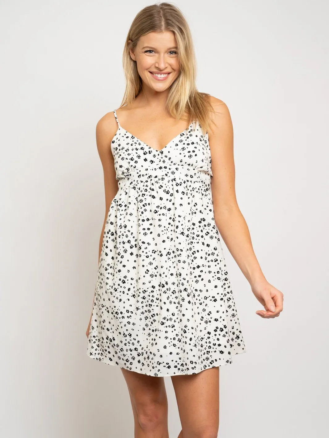 WOMEN'S FLORAL SPAGUETTI STRAP DRESS